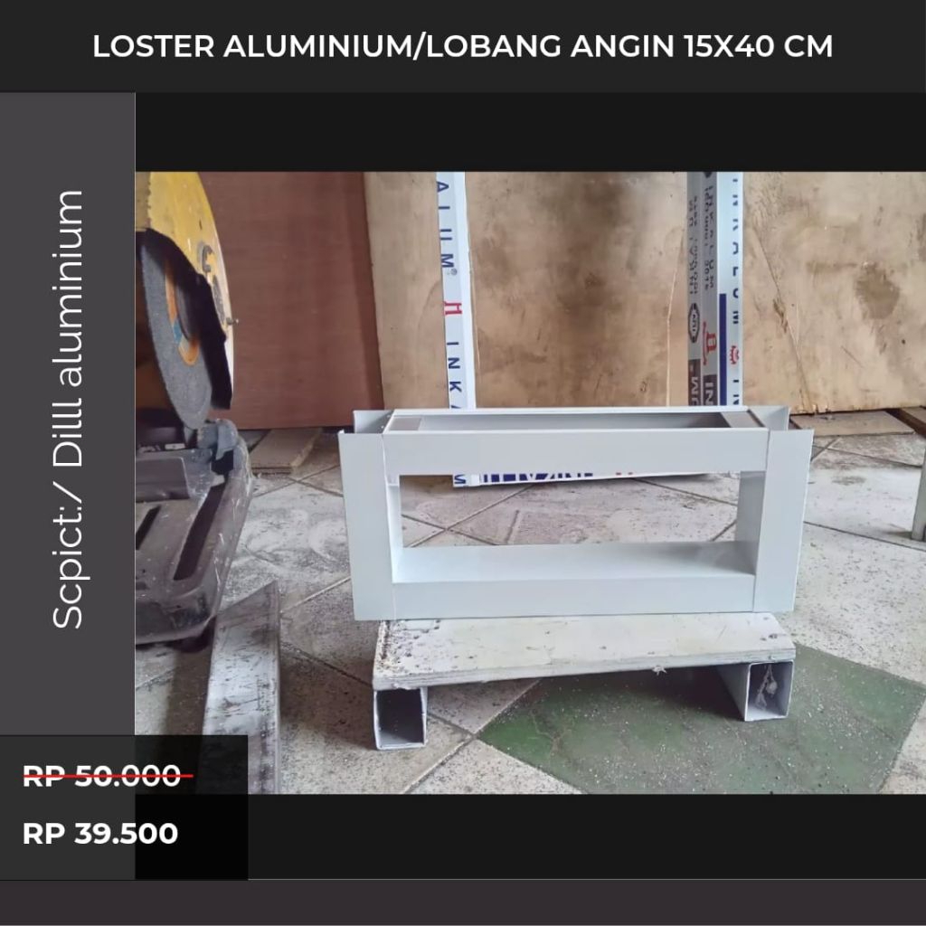 Promo loster aluminium/lobang angin