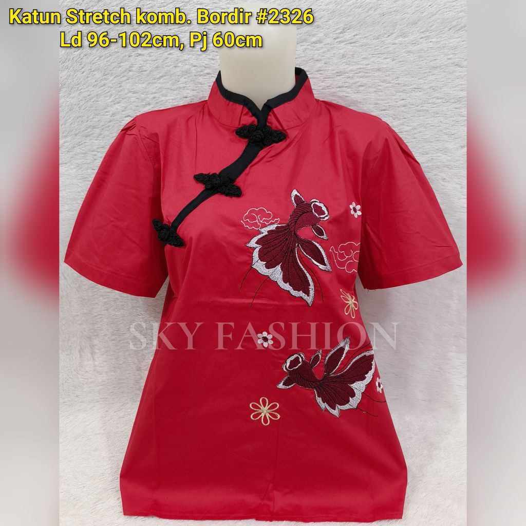 BAJU CHEONGSAM WANITA/BAJU ATASAN IMLEK #6650