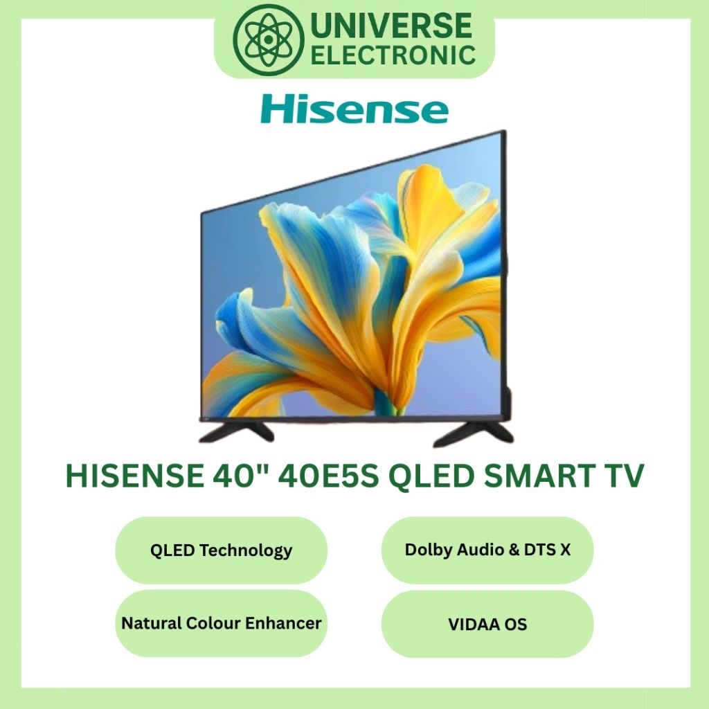 HISENSE 40E5S QLED SMART TV VIDAA OS 40 Inch