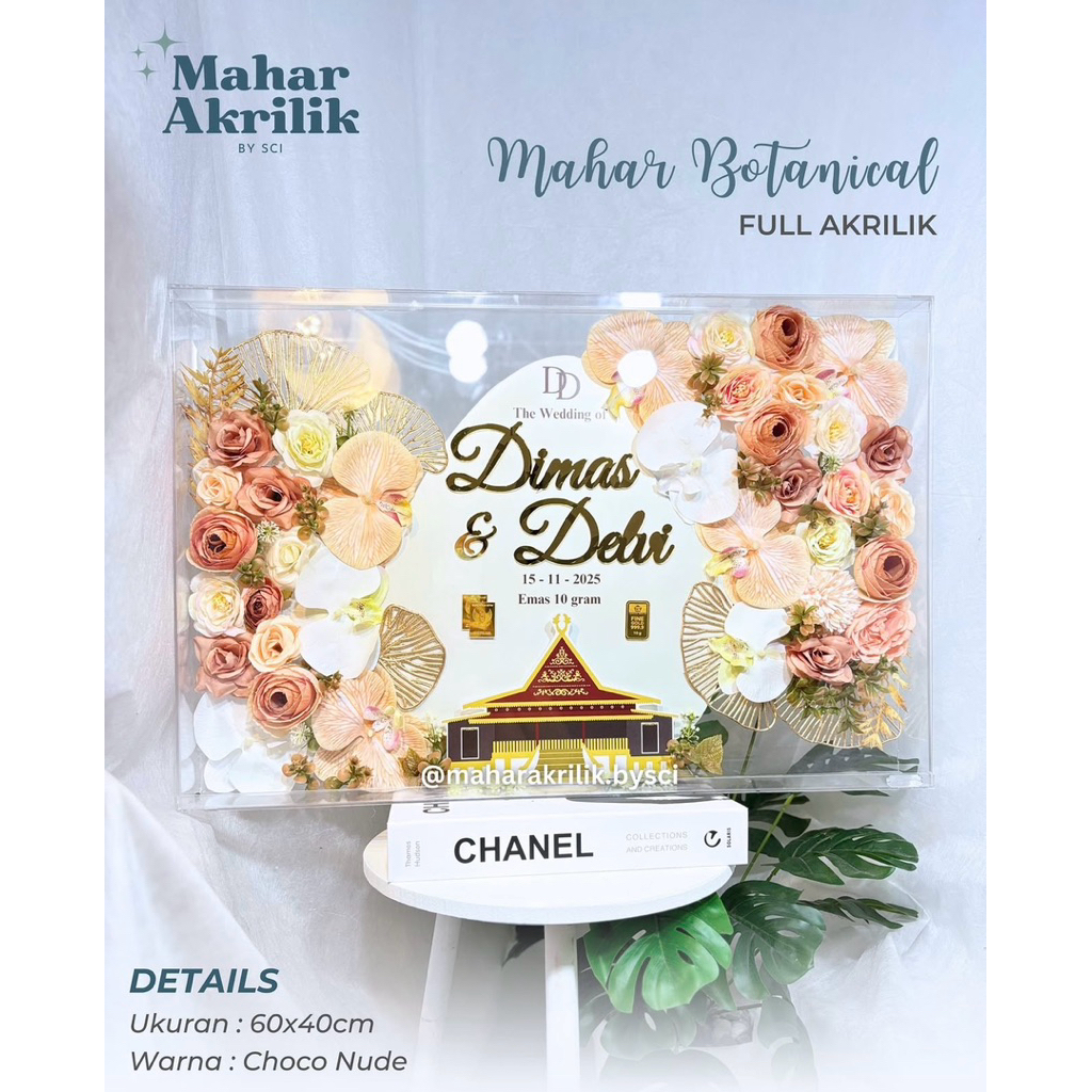 MAHAR AKRILIK JUMBO 60x40CM / MAHAR PERNIKAHAN