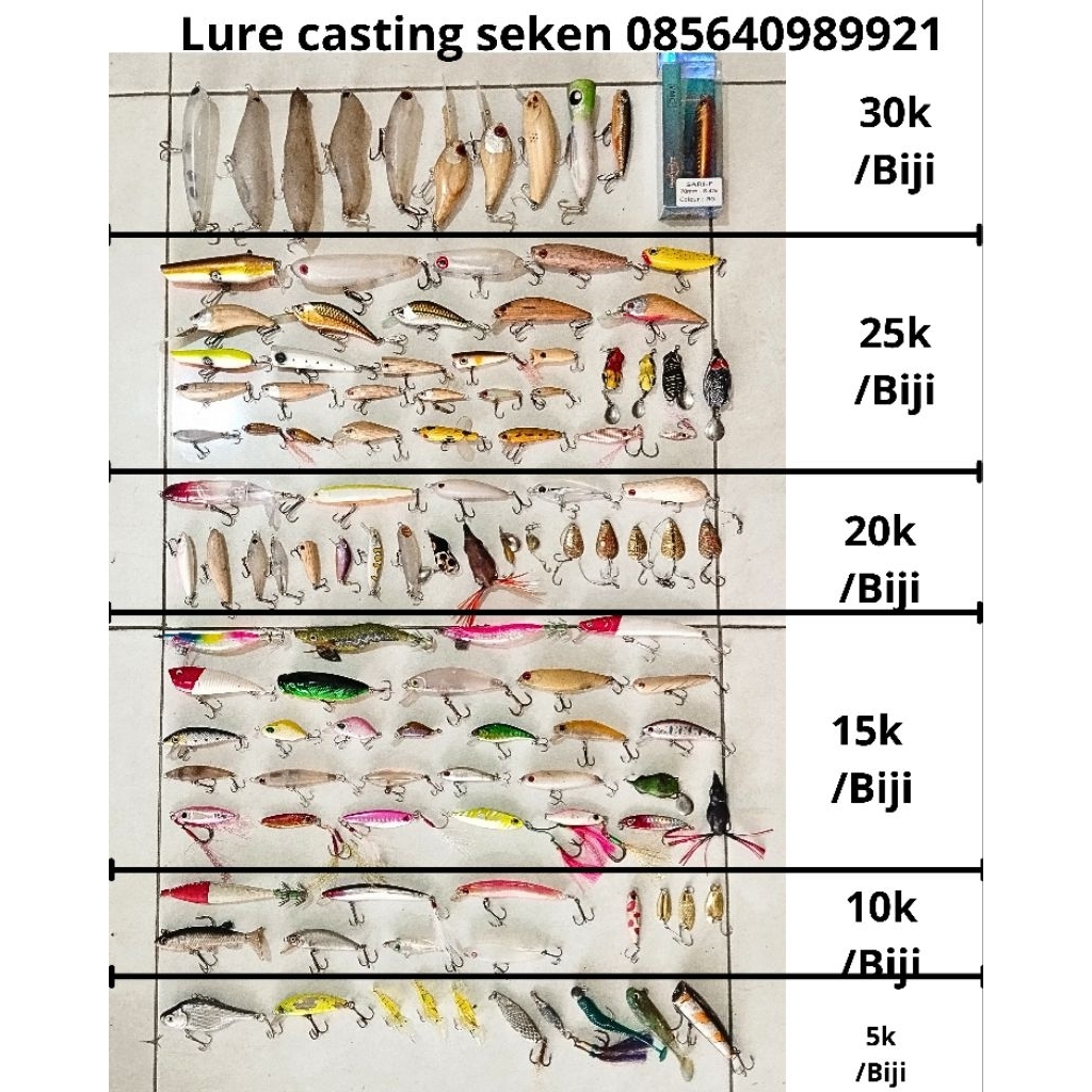 Lure umpan casting Seken untuk hampala, gabus dan ikan muara