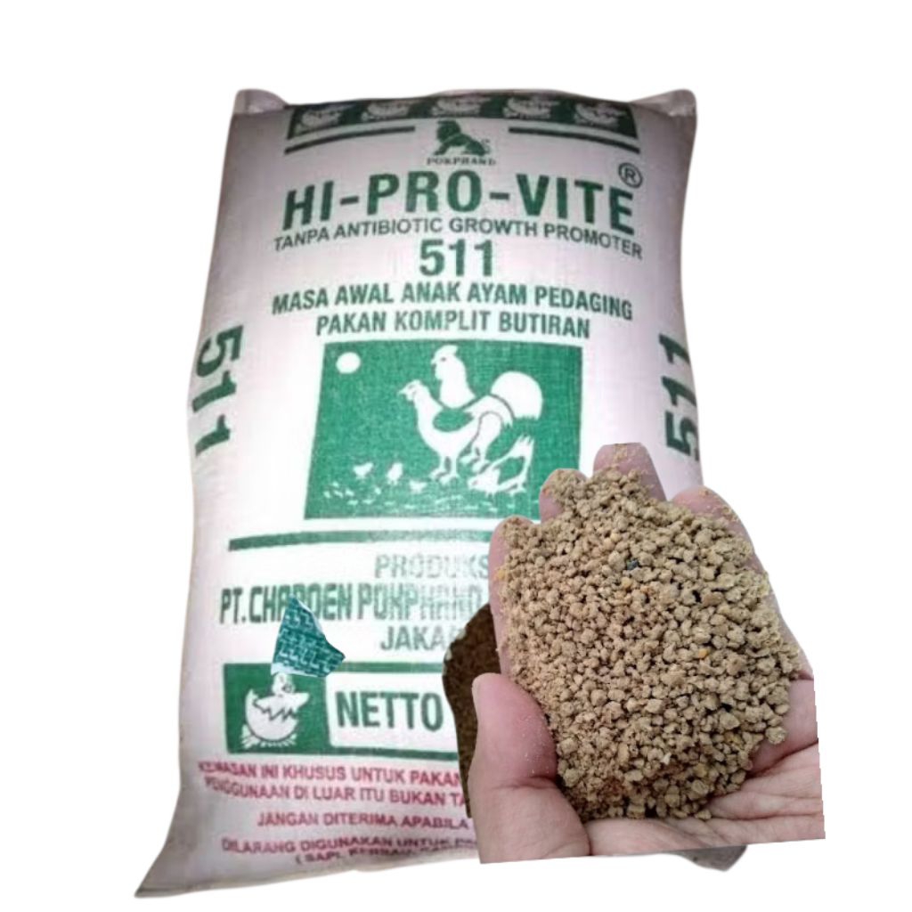 511 P Pakan Ayam Pedaging Pur Ayam Bebek Ayam Kampung dikemas 1 Kg