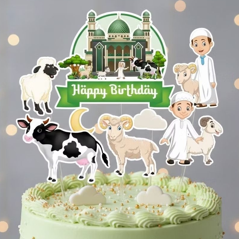 HIASAN KUE IDUL ADHA TOPPER CAKE ULANG TAHUNTOPPER CAKE CUSTOM