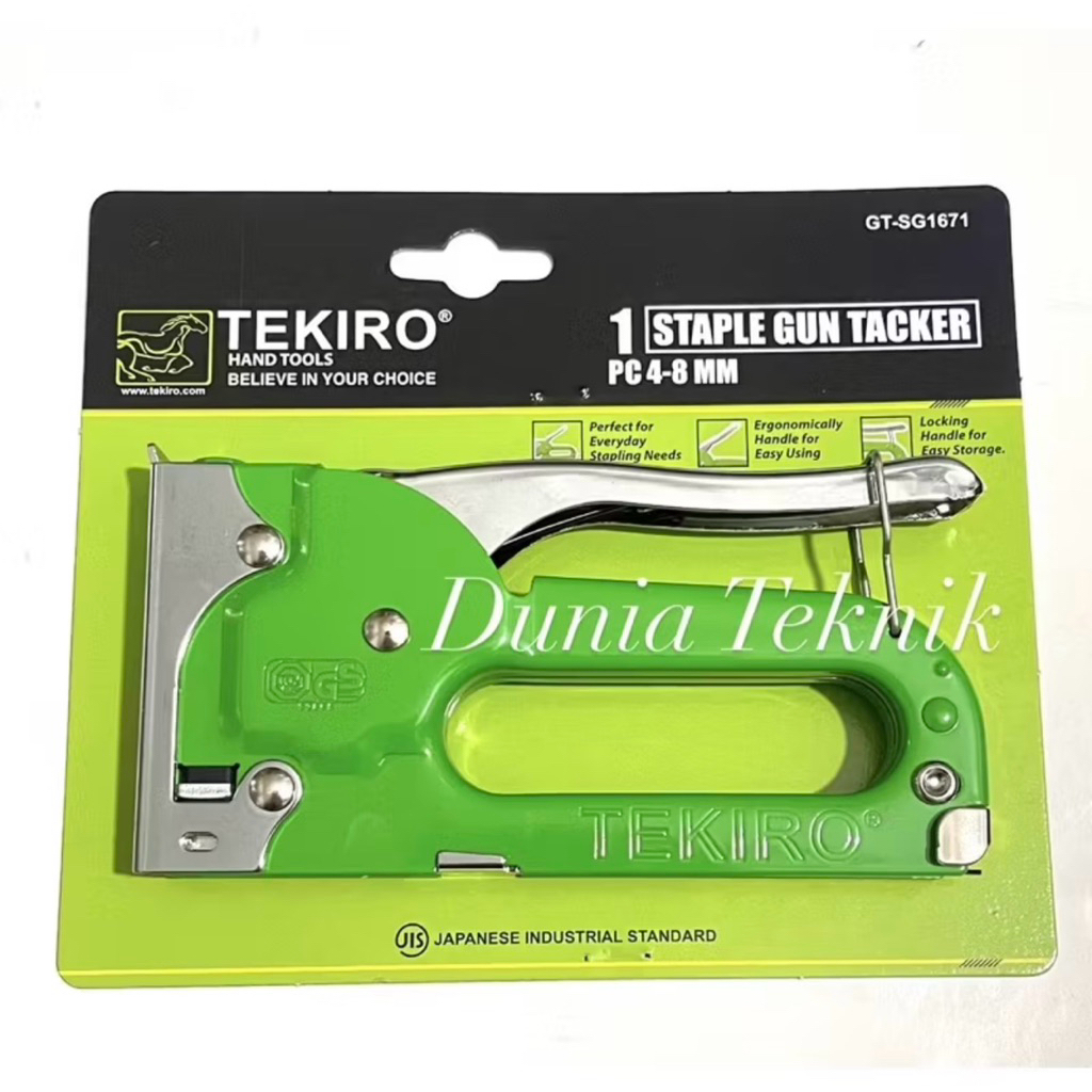 TEKIRO Staple Gun Tacker 4 - 8 mm Hekter Tembak Stepler Staples Tembak