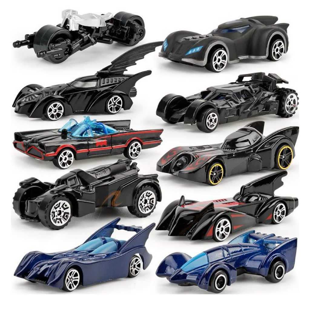 MAINAN DIECAST HOT WHEEL KW BATMOBILE CAR SET 10 Pc ALLOY MOBIL BATMAN THE DARK KNIGHT SUPER HERO
