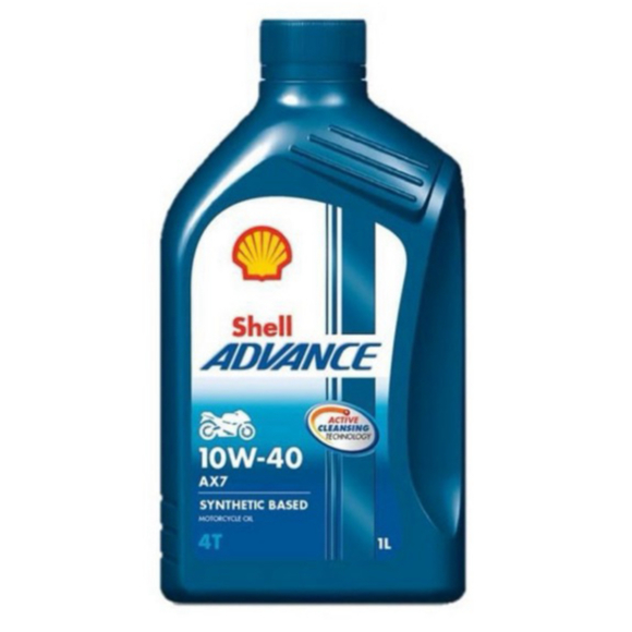 Oli Shell Advance Ax7 10W-40 Biru 1Liter Oli Mesin Motor Shell Ax 7 1000ml