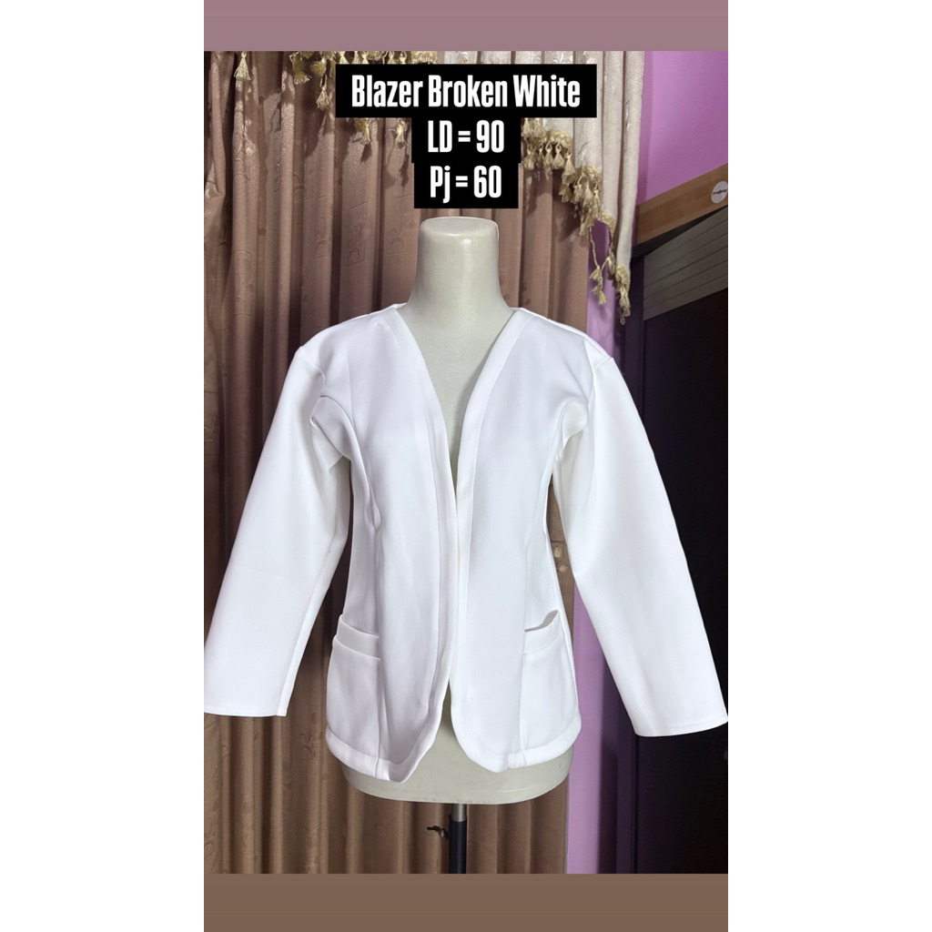 Preloved Blazer putih blazer coklat blazer hitam putih
