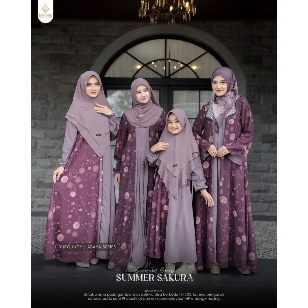 READY Gamis Dress Summer Sakura Family Series style 3 by Emka Hijab