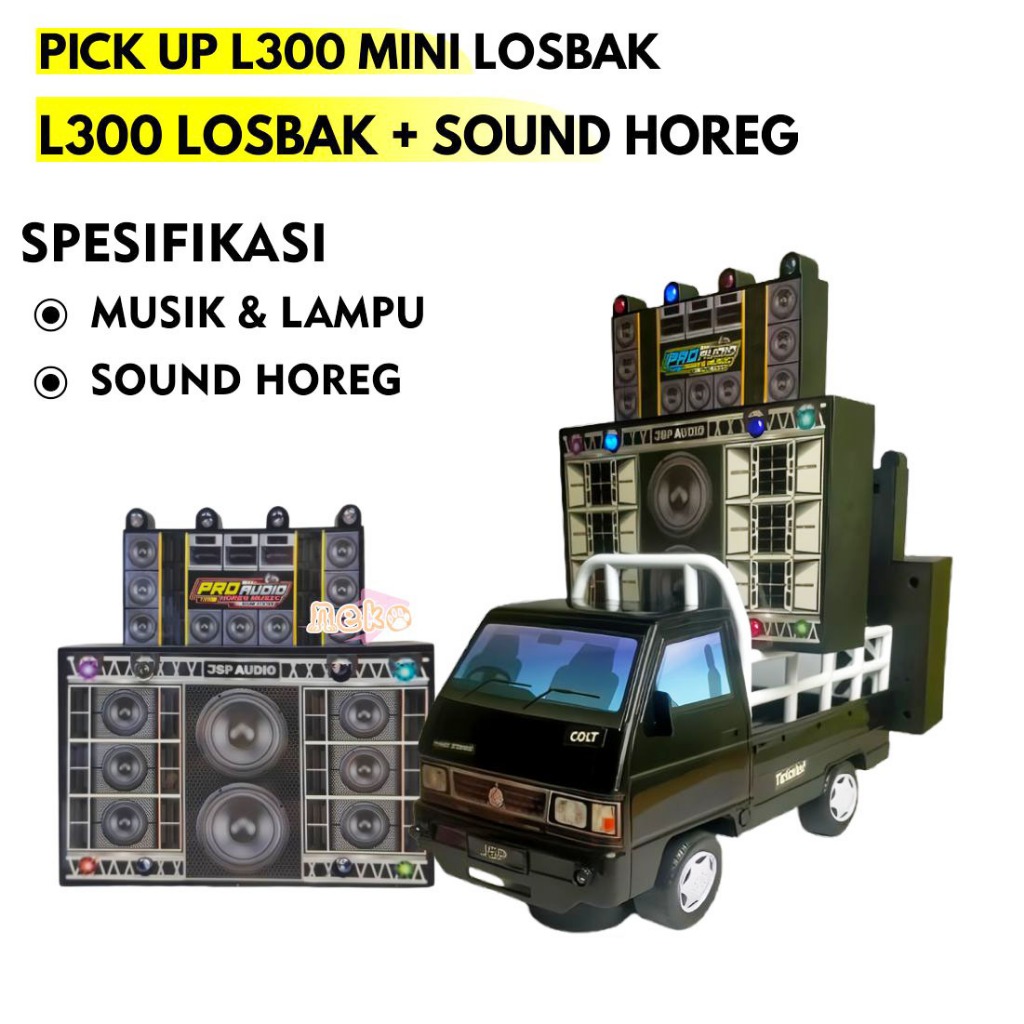 (NEKOFAST) MAINAN MOBIL PICK UP L300 SOUND HOREG/ MAINAN MOBIL L 300 BASURI