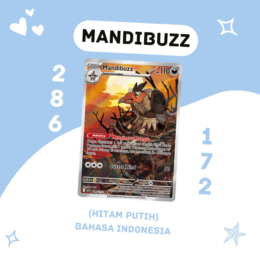 Mandibuzz AR SV11S 286/172 Pokemon TCG Indonesia