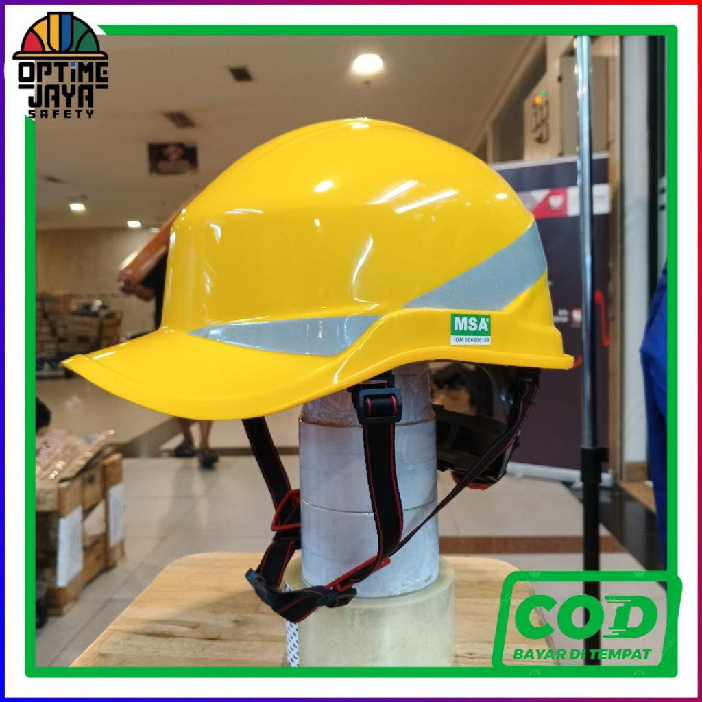 Helm Safety Proyek MSA Baseball PP Lengkap Dengan Tali Dagu / Helm Safety MSA Baseball Lokal SNI