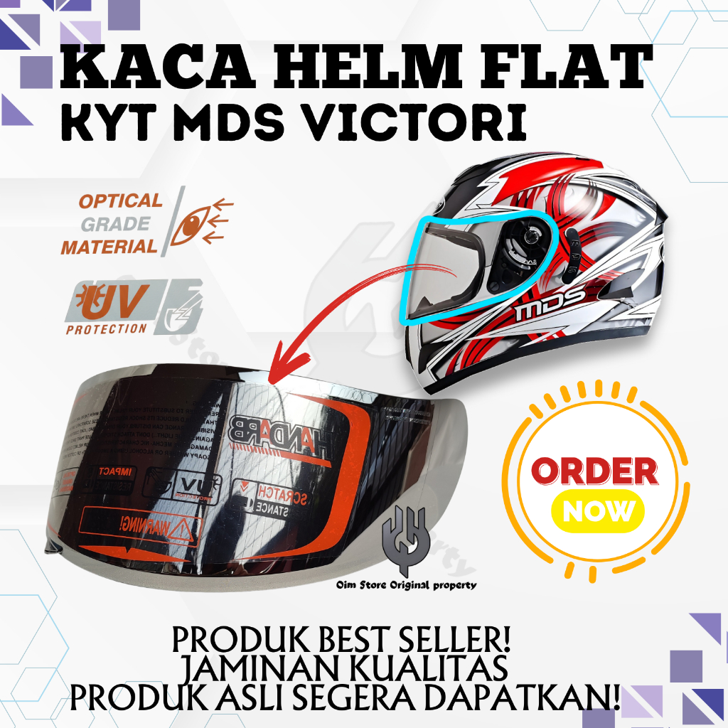 Kaca Visor MDS Victory Kaca Helm MDS Full Face anti kabut r10