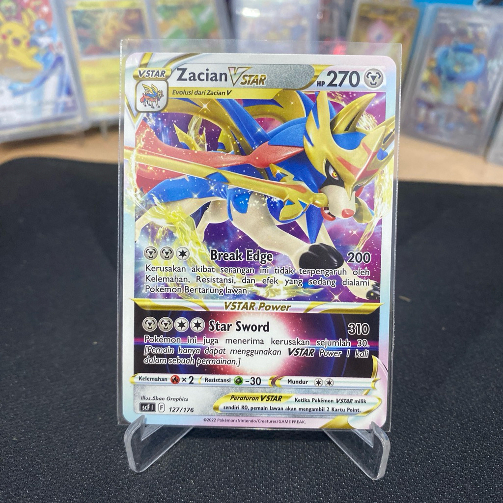 Zacian Vstar 127/176 (scf) TCG Pokemon Indonesia 2022