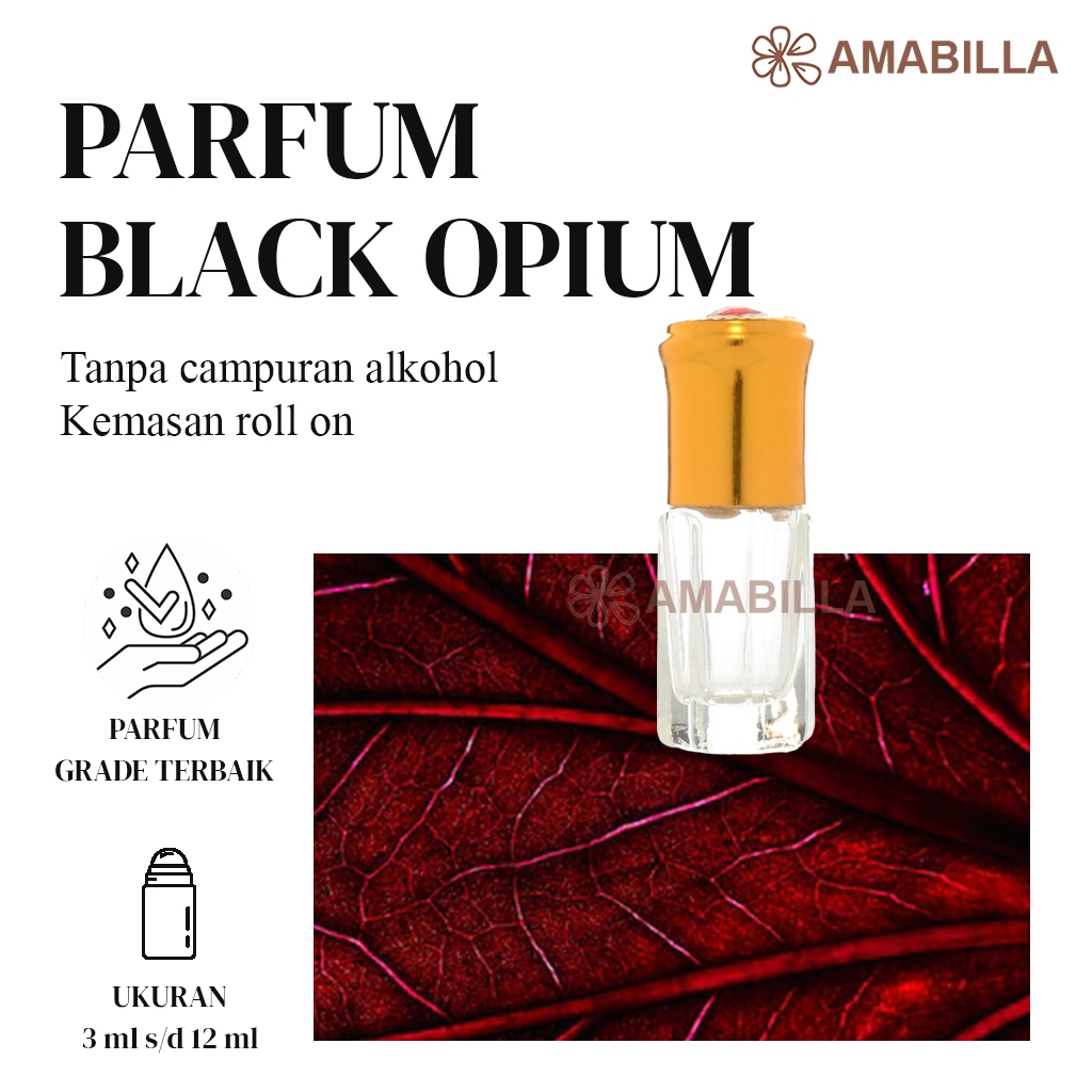 Parfum Aroma BLACK OPIUM Original Non Alkohol 3ml Parfum Original Bibit Parfum Murni BLACK OPIUM Min