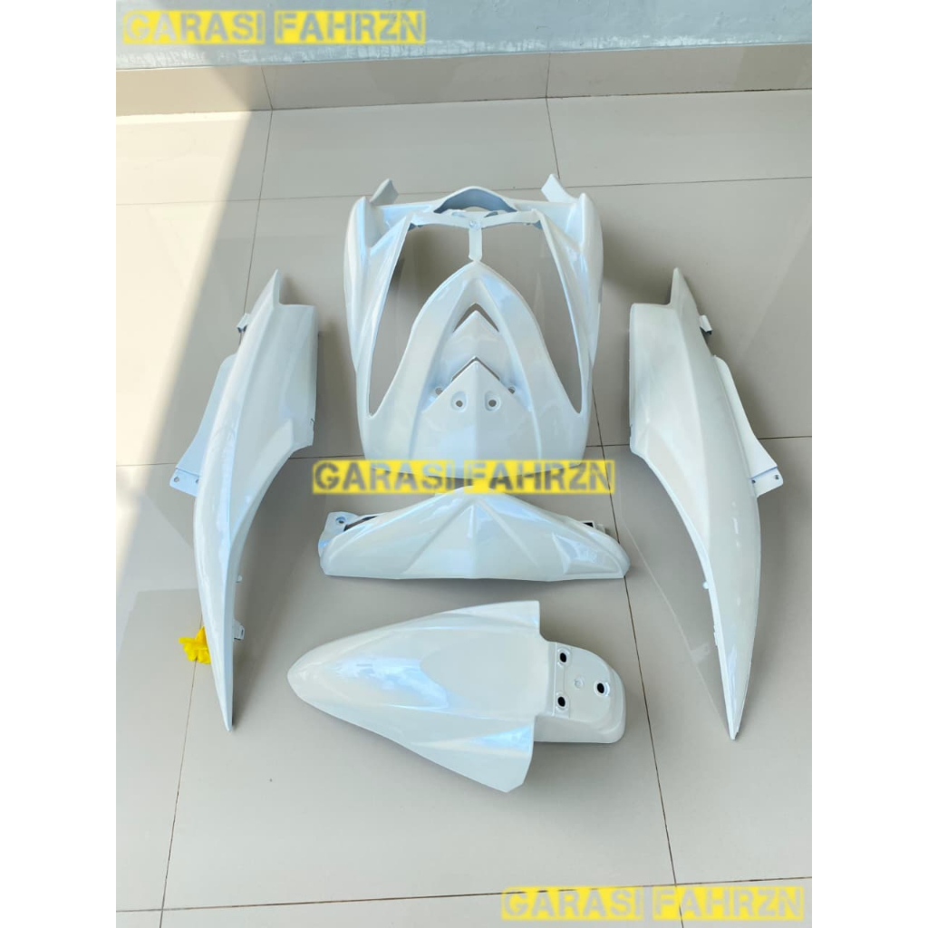cover full body halus motor mio soul warna putih lembayung biru/body halus motorcycle