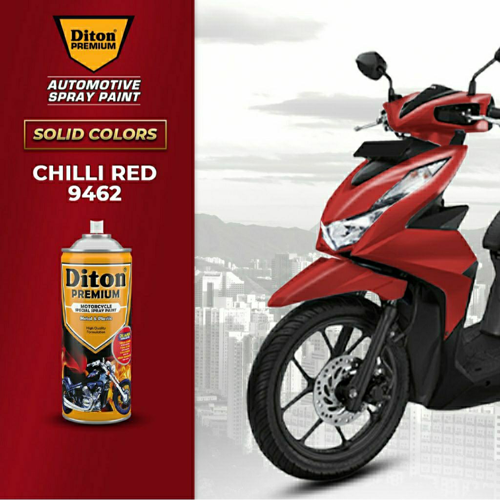 #MAU# Cat Semprot Diton Premium Paket Lengkap Chilli Red 9462 (9120,9102,9462,9128) Merah Lombok Kil