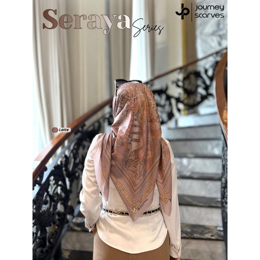 HIJAB SEGI EMPAT PREMIUM SERAYA SERIES BY JOURNEY SCARVES ORIGINAL