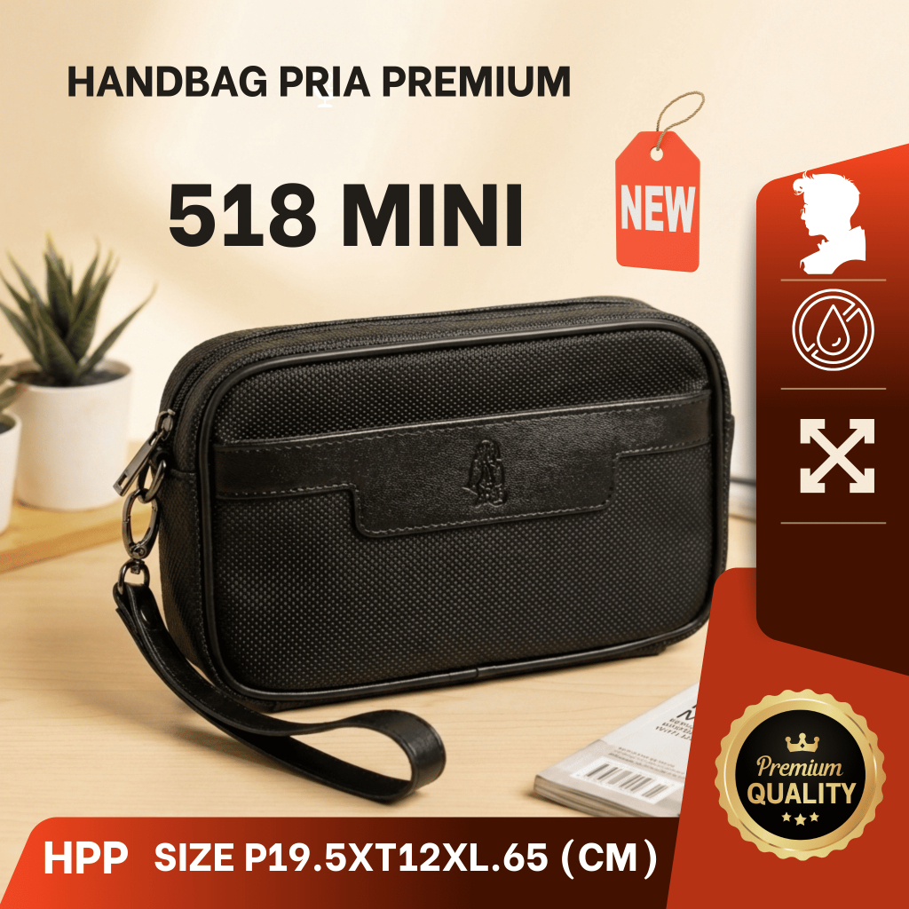 Hush Puppies HAND BAG  PRIA  518 HITAM PREMIUM / TAS TRAVEL ORGANIZER TAHAN AIR Premium