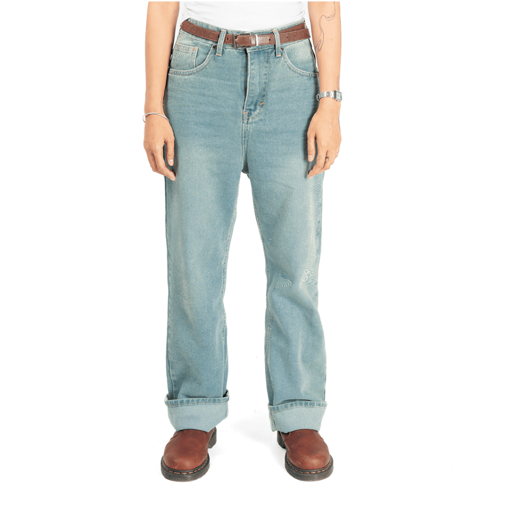 Micdad - Madison Green  - Green Jeans - Loose Fit Vintage Pria Wanita