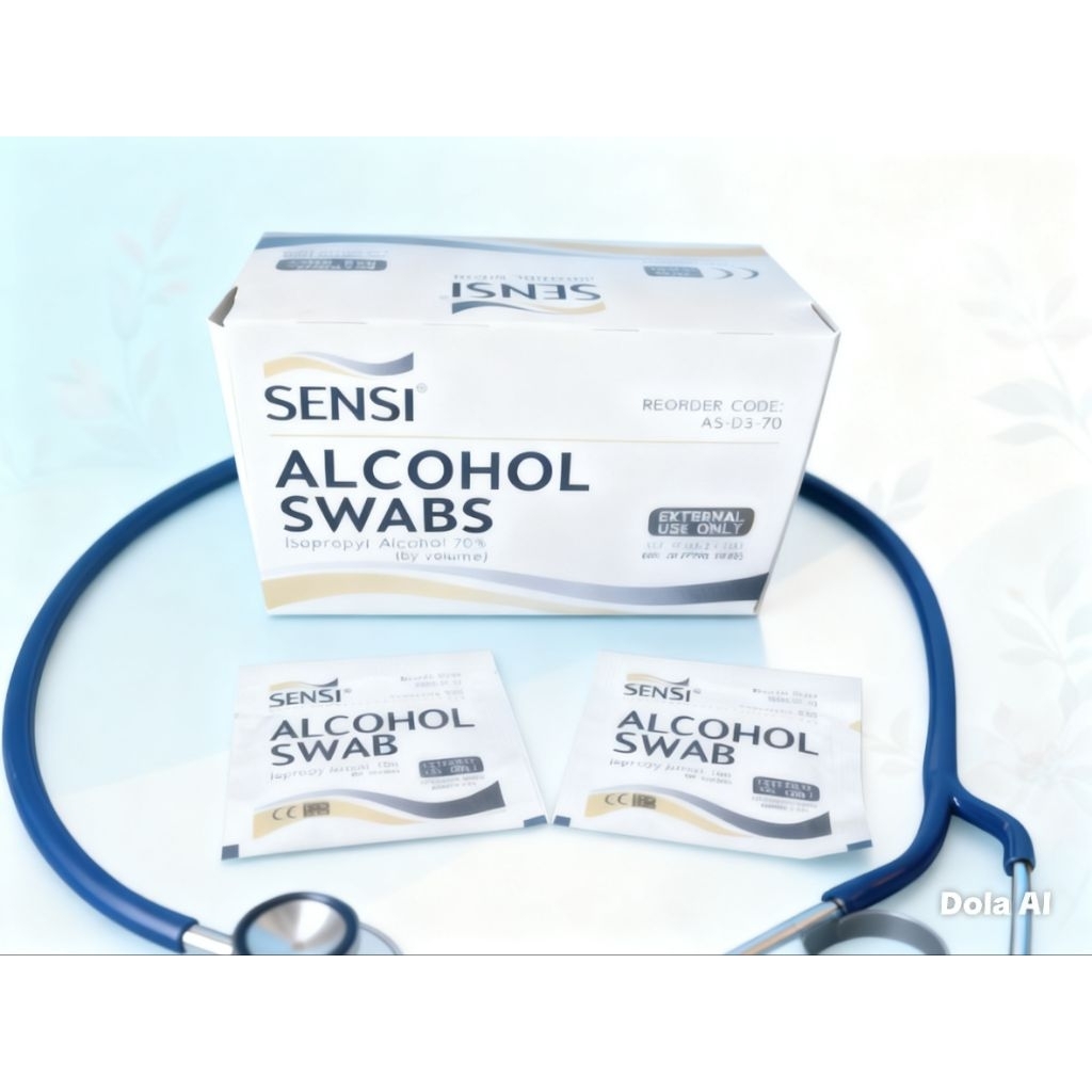 SENSI Alcohol Swabs EE - Isopropyl Alcohol 70% | Tisu Alkohol Medis Aman & Berkualitas