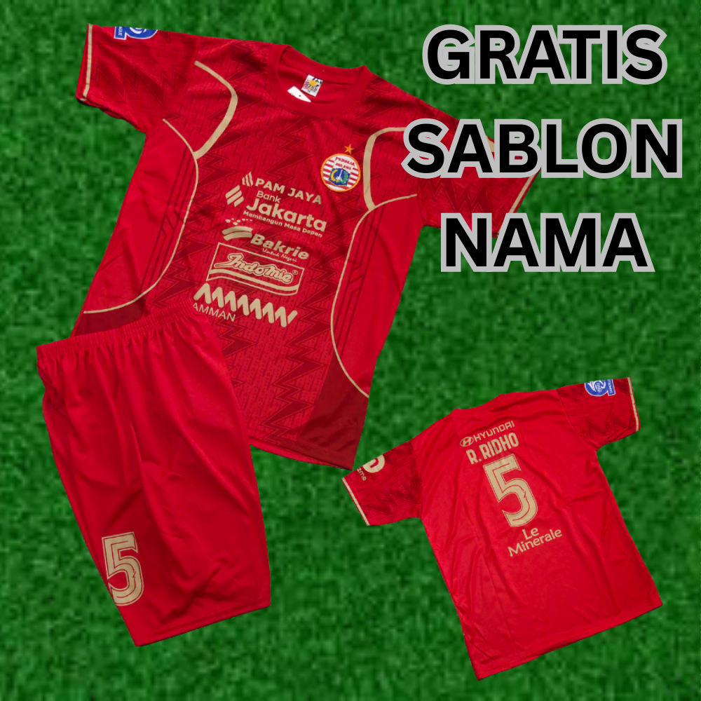 Setelan baju bola persija jakarta merah/ baju olahraga sepakbola anak laki laki pesija