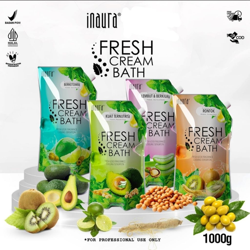 INAURA CREAMBATH FRESH 1000 ml / INAURA SMOOTH SHINE / INAURA DRY DULL / INAURA ANTI HAIR FALL / INA