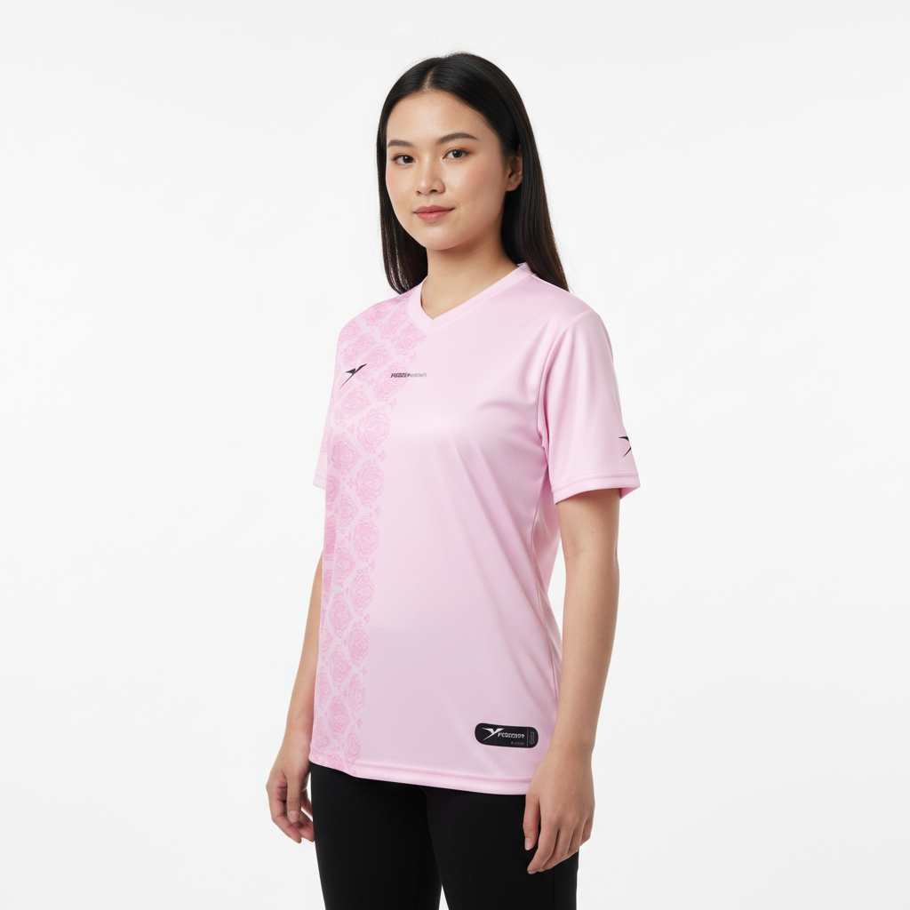 Yoozh R-FLOWER PINK baju badminton jersey badminton kaos badminton yoozh original