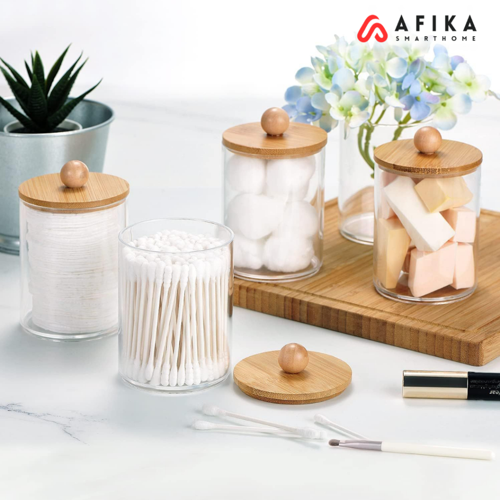 Tempat Kapas Cotton Bud Plastik Make Up Organizer