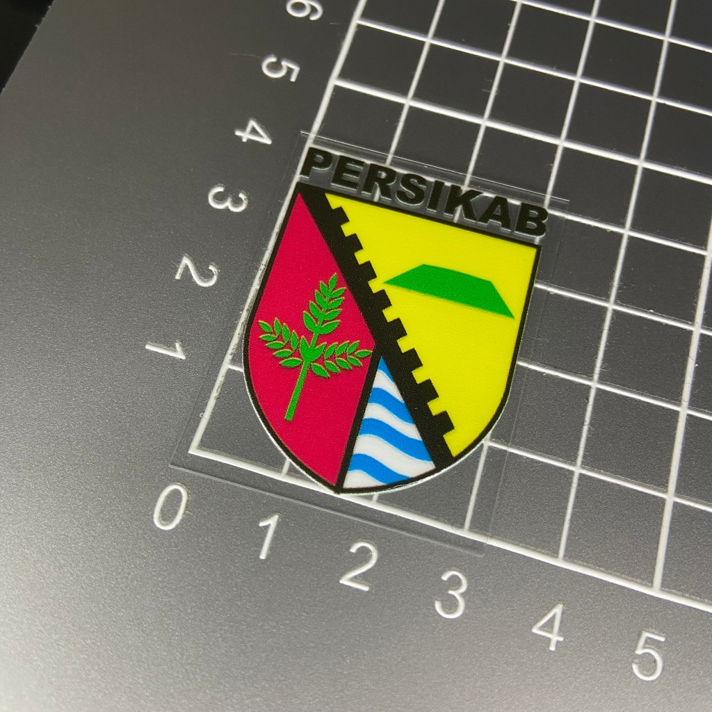 Sticker UV DTF – Persikab | Ukuran 3 x 4 cm | Ready Stock | Anti Air