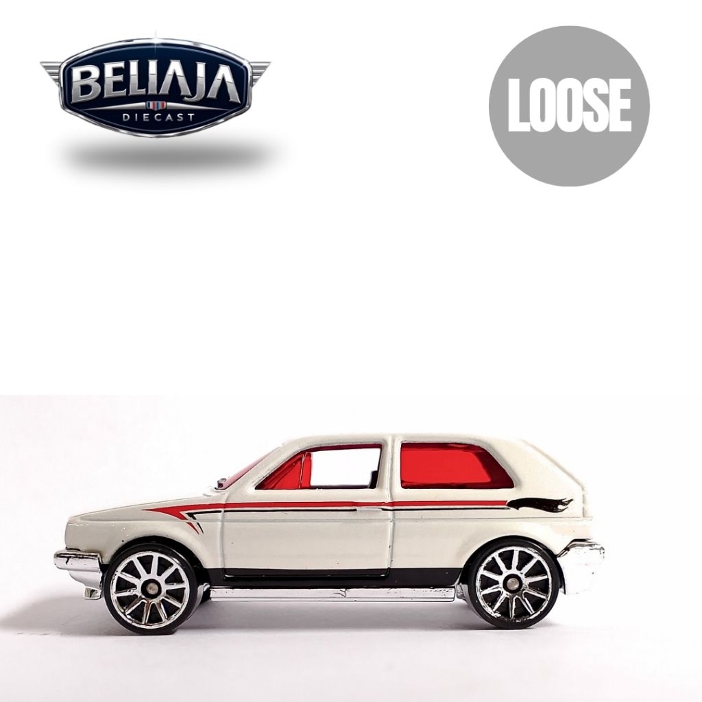 HOT WHEELS VW VOLKSWAGEN GOLF WHITE LOOSE