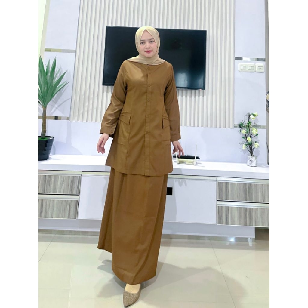 setelan baju pemda  pns pegawai guru  model jasmin