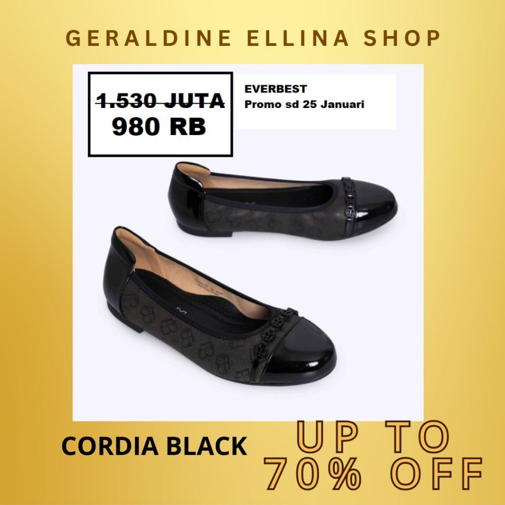 Sepatu flat everbest Wanita perempuan cewe cewek EVERBEST ORIGINAL 100% SERI CORDIA