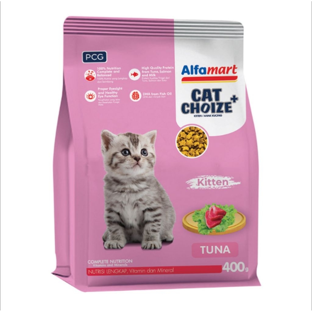 Alfamart Cat Choize Makanan Kucing Kering Kitten Rasa Tuna 400 g