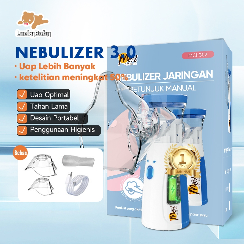 MCI Nebulizer Portable Mesh Alat Terapi Pernapasan Portable Handheld Inhaler Mesh Nebulizer Mesin Al