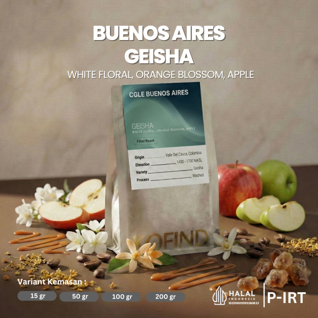 Kopi Colombia Geisha Buenos Aires White Floral, Orange Blossom Specialty Coffee Beans