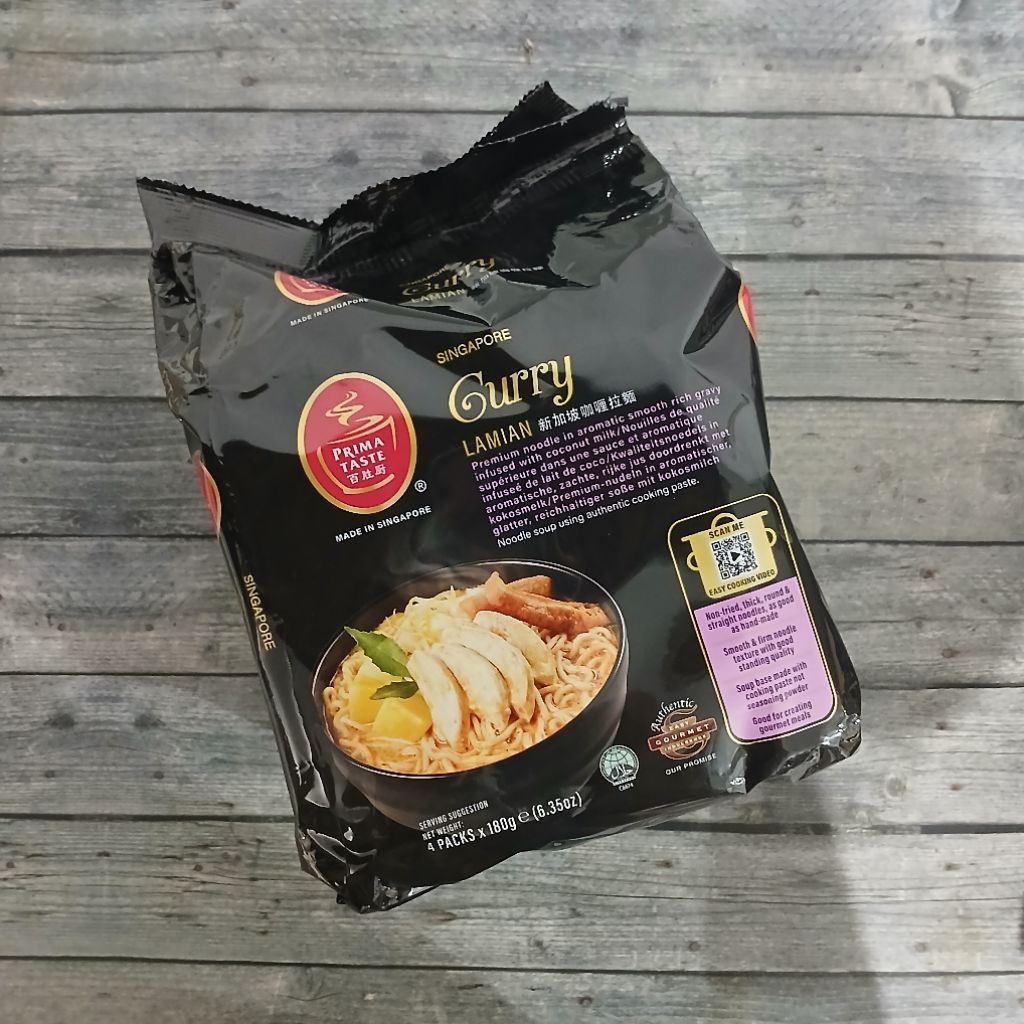 Prima Taste Laksa La Mian Curry Singapore Premium Instant Noodles