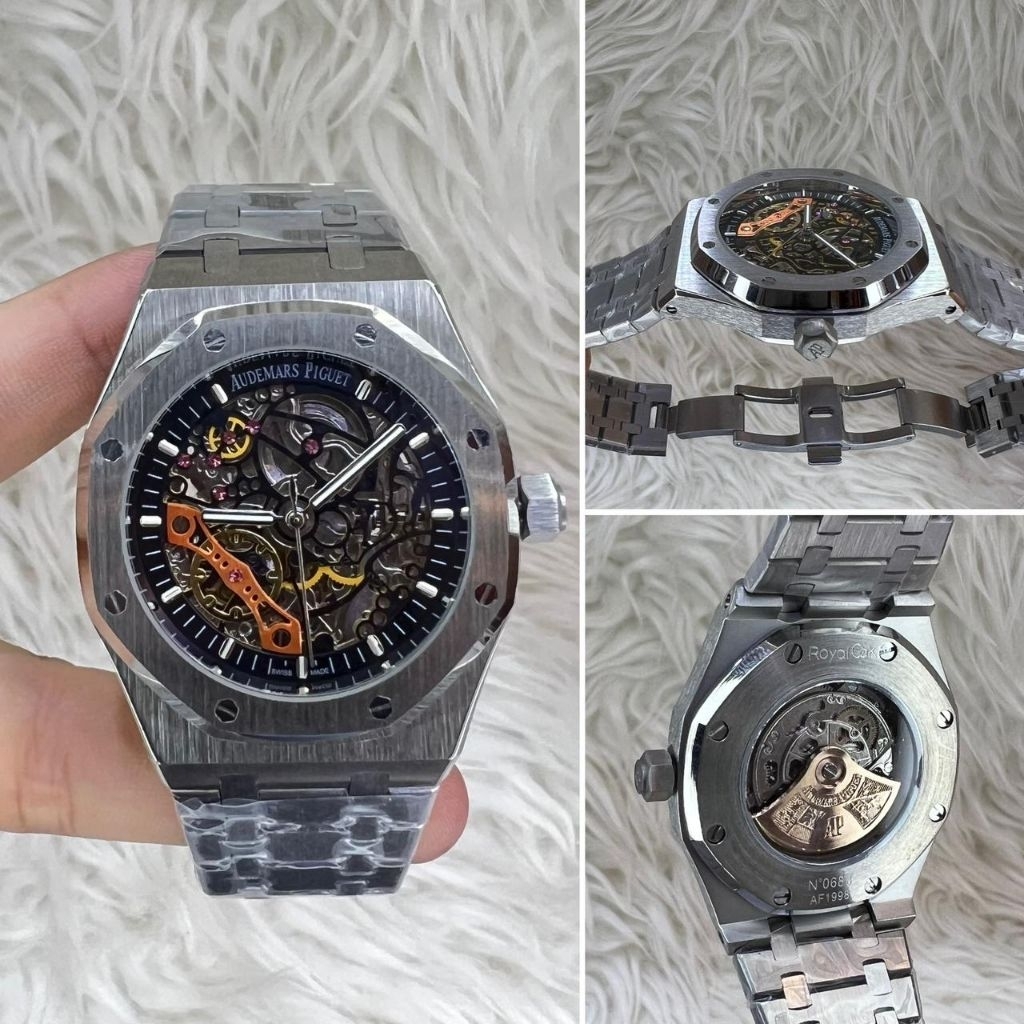 JAM TANGAN COWOK AP SKELETON AUTOMATIC 42MM