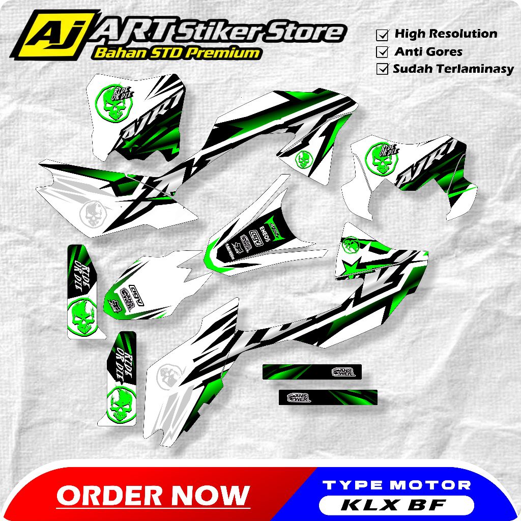 Decal Stiker Motor KLX bf/g/l/se - Stiker klx Full Body - Decal klx bf full body