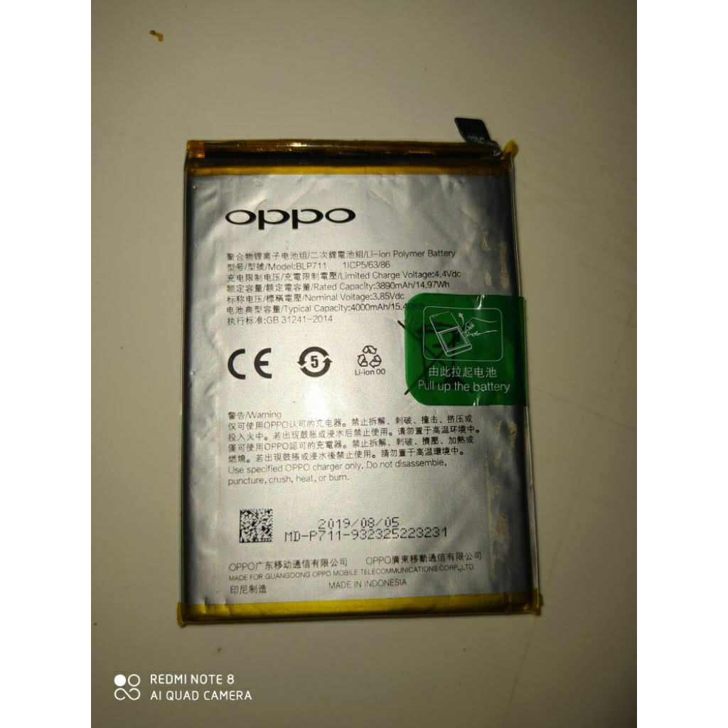Baterai Oppo A1k