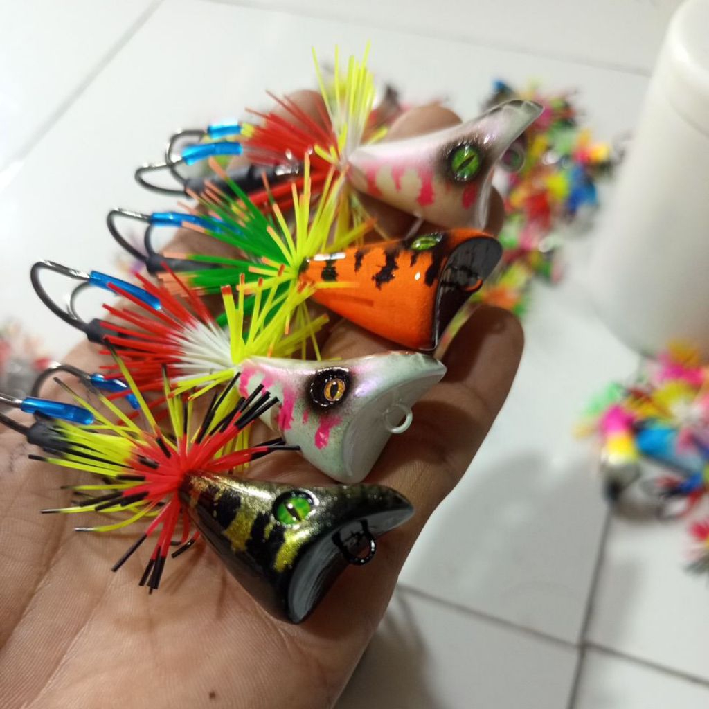 JUMP FRONG JAWES 3,4 CM. cocok untuk ikan" predator