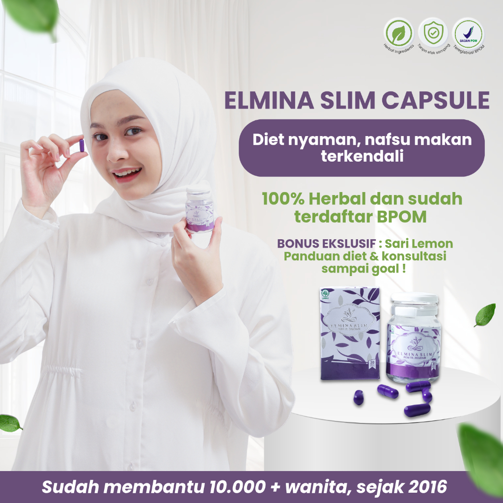Elmina Slim Capsule - Pelangsing Herbal BPOM Penekan Nafsu Makan