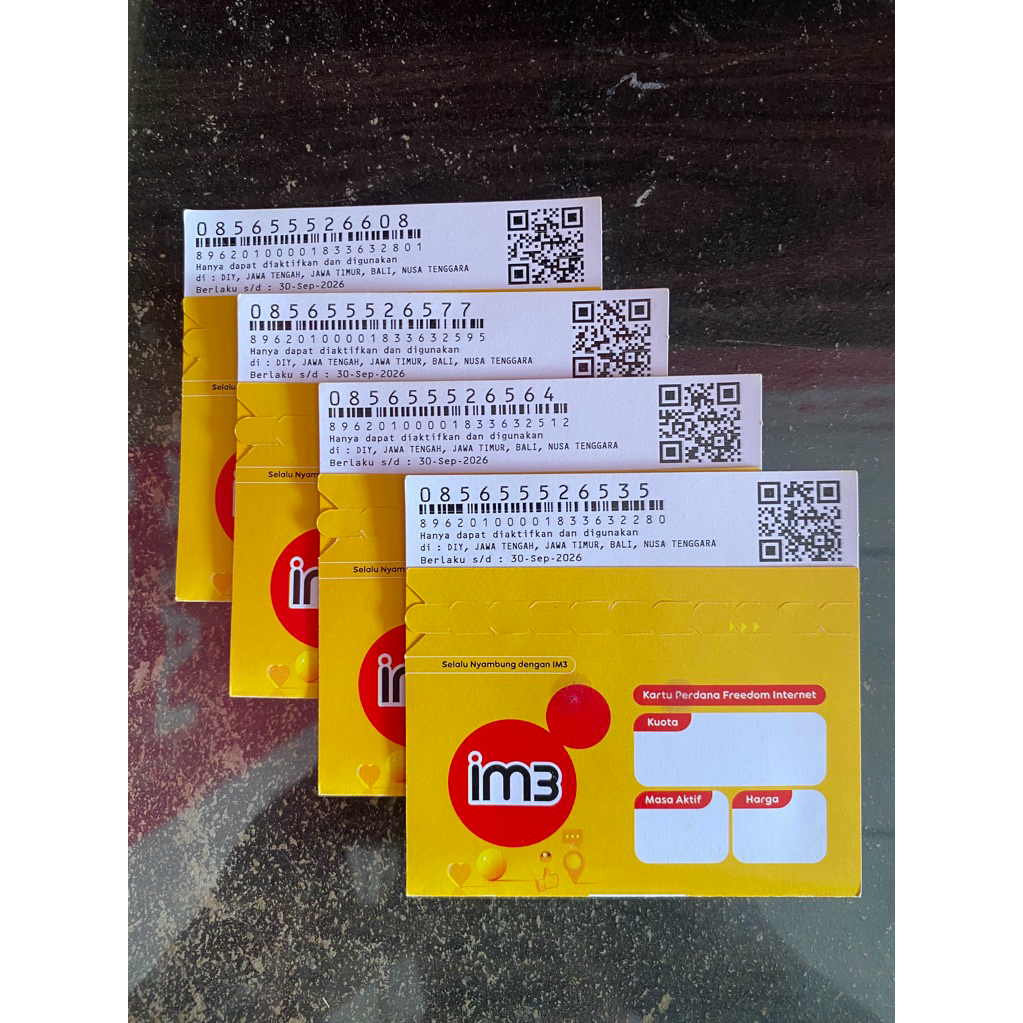 Perdana Indosat 3Gb 4G&5G Nasional Segel Exp jan 2027