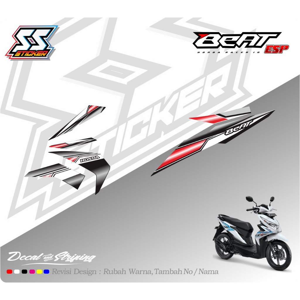 Striping Stiker Motor Beat Esp Custom Design 20