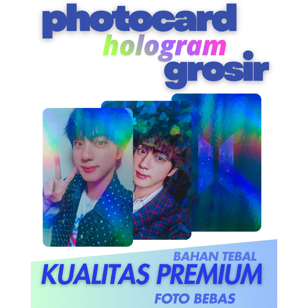 PHOTOCARD HOLOGRAM CUSTOM GROSIR 2SISI
