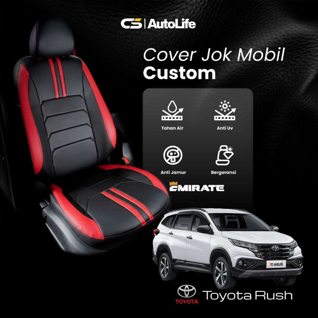 Sarung Jok Mobil / Cover Jok Mobil Toyota Rush / New Rush / Rush GR Sport - CS Autolife