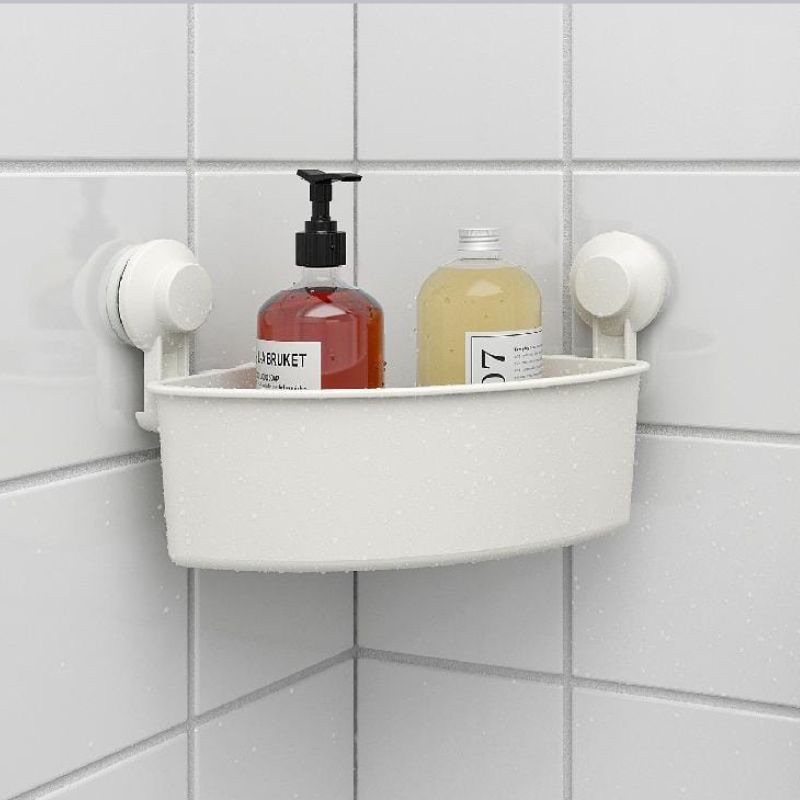Rak Sudut Plastik Hisap Tempel Dinding Kuat  Rak Kamar Mandi Tempat Sabun