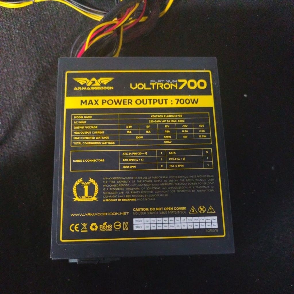 POWER SUPPLY PSU ARMAGEDDON VOLTRON 700 PLATINUM