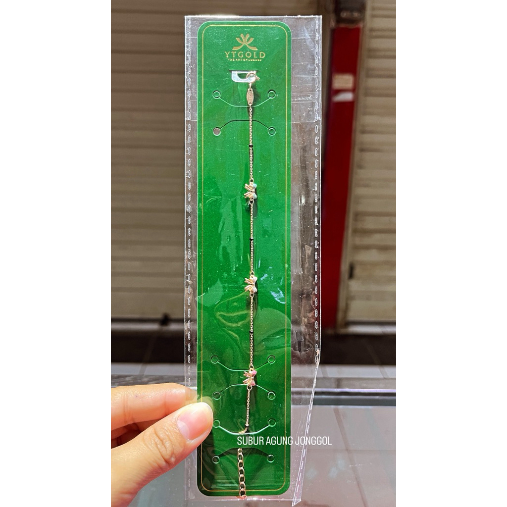 Gelang jedar pita 8k rosegold