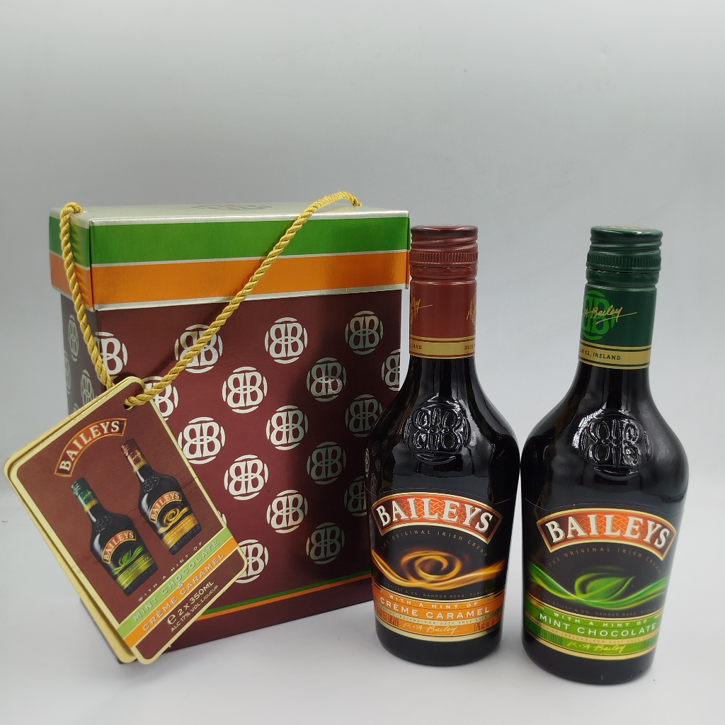 Set Botol Kosong Baileys Original Irish Cream 2 Botol + Box Gift