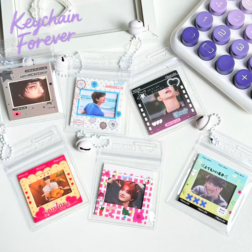 SEVENTEEN-JOSHUA Gantungan Kunci Kartu Foto Pvc Yang Dapat Diganti Liontin Tas Sekolah Perlengkapan 